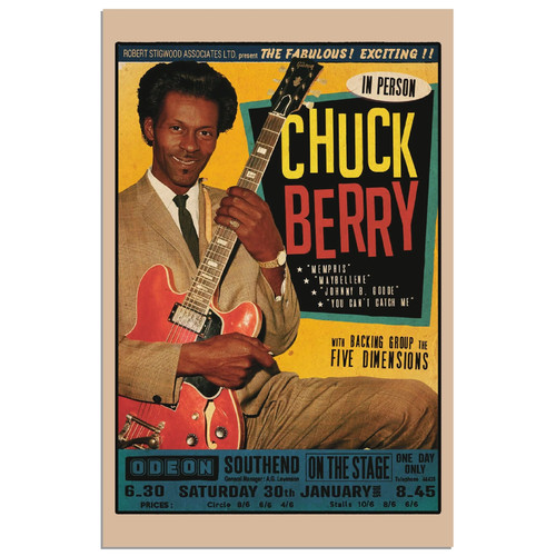 Chuck berry 1965 tour - chuck, poster